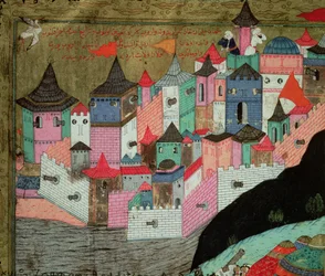 Le Siège de Belgrade en 1521, illustration des 